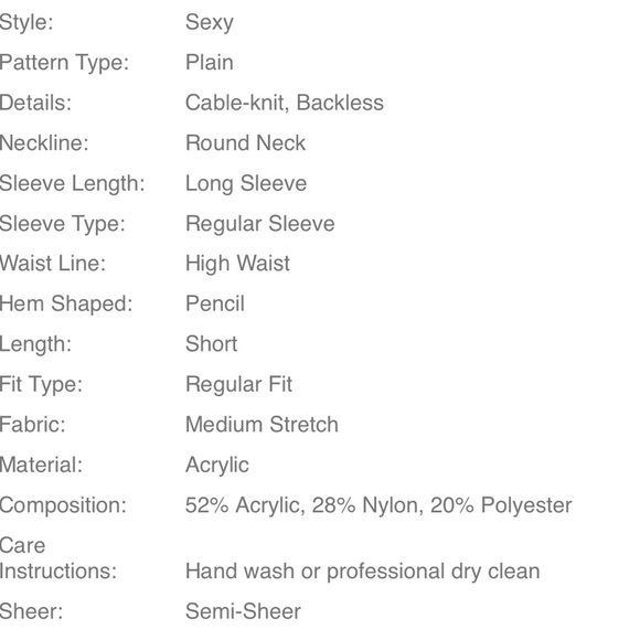 Cut Out Backless Cable Knit Long Sleeves Sweater Dress Sexy - Picture 9 of 9